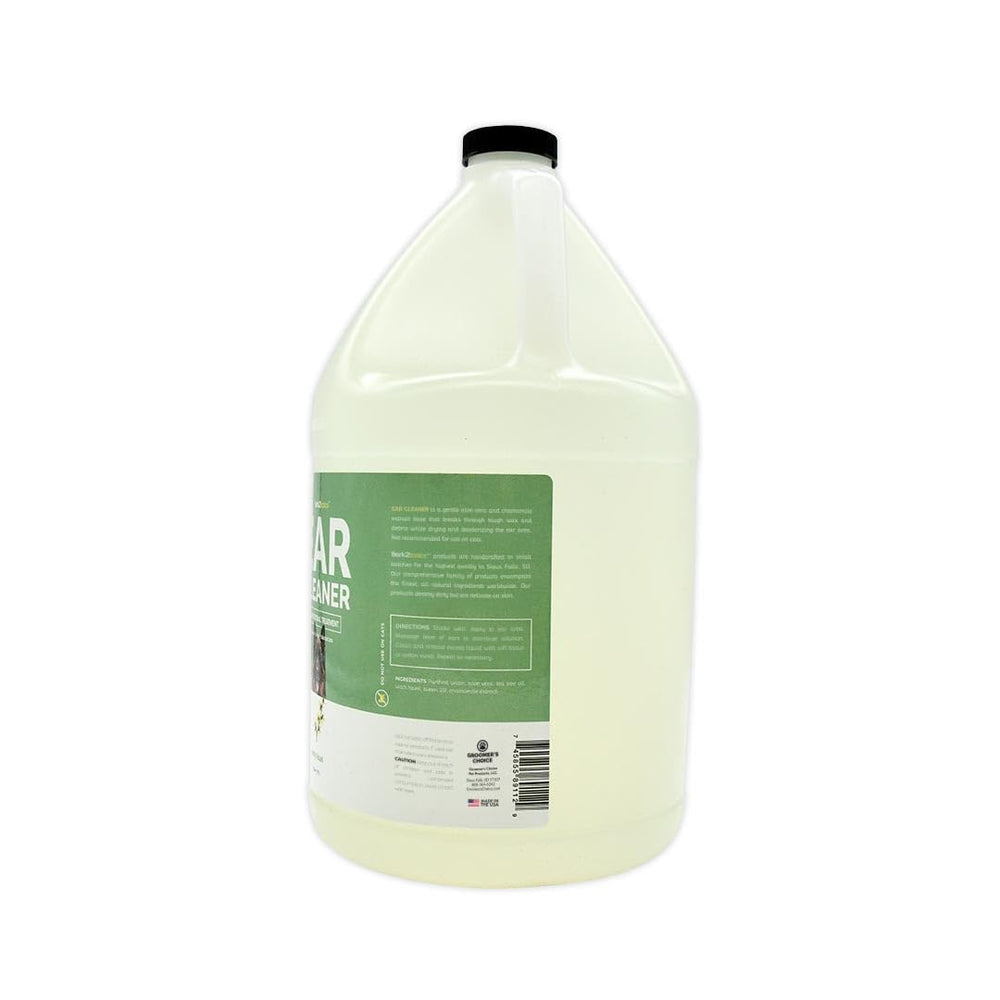 Bark2Basics ear cleaner label and cap highlight USA-made quality