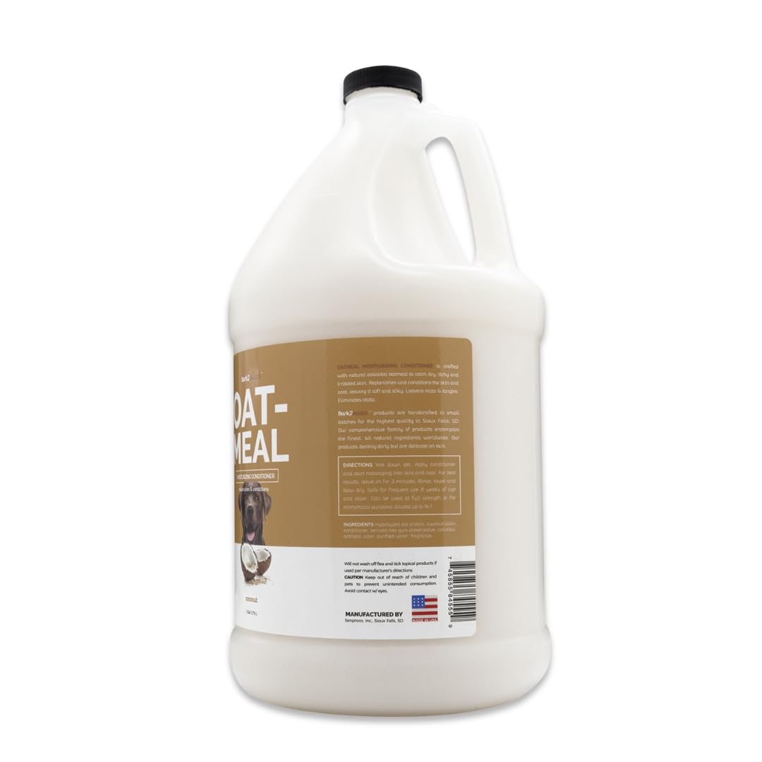 Bark2Basics Oatmeal Conditioner coconut fragrance close-up showcasing soothing scent.
