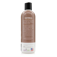 Bark2Basics oatmeal dog shampoo pump dispense for convenient mess-free application.