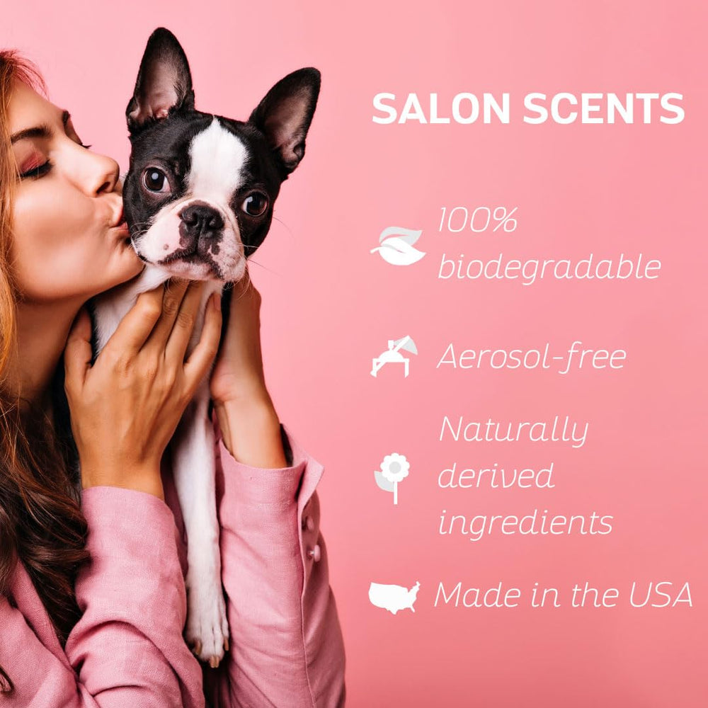 Bark2Basics Salon Scents USA-made badge on the label