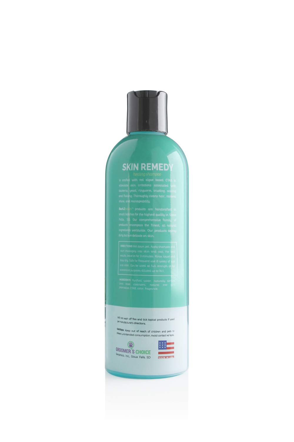 Bark2Basics Skin Remedy dog shampoo pour demonstrates ultra-concentrated formula ready to dilute