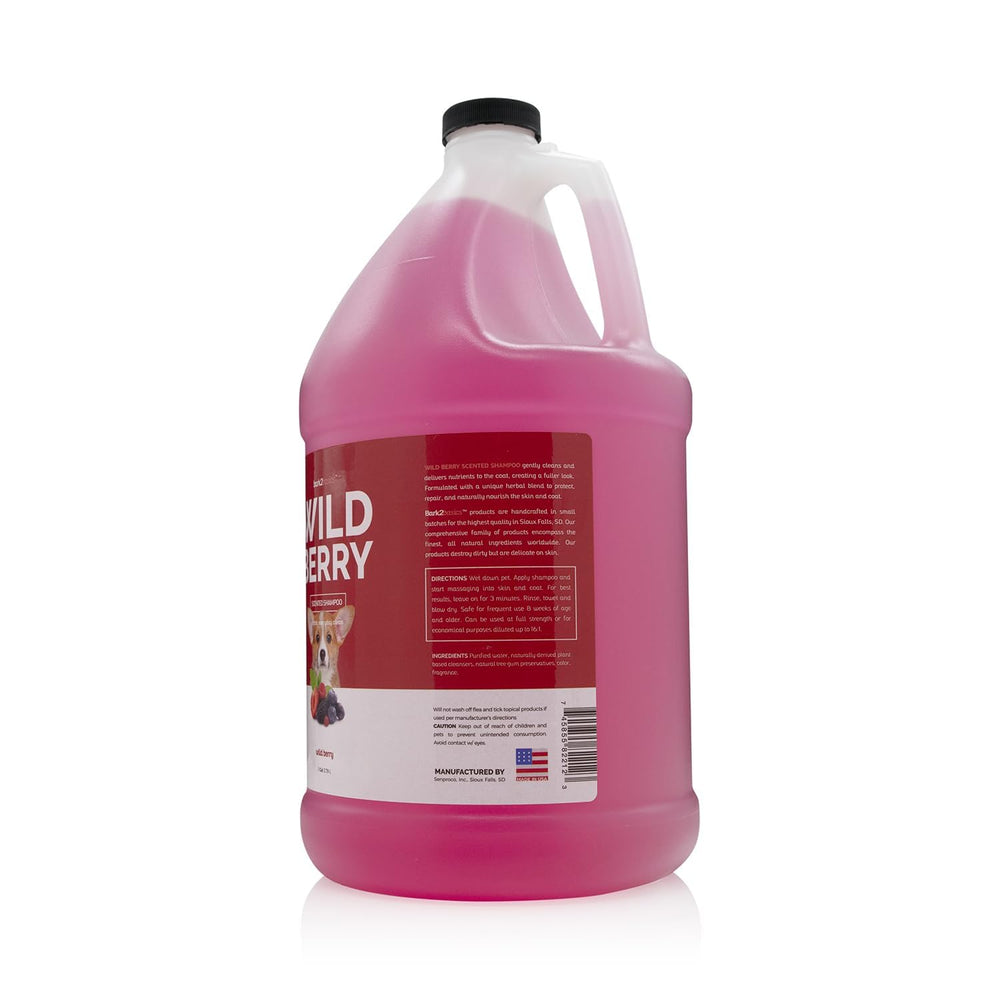 Bark2Basics Wild Berry shampoo being diluted demonstrates 16:1 concentration benefits