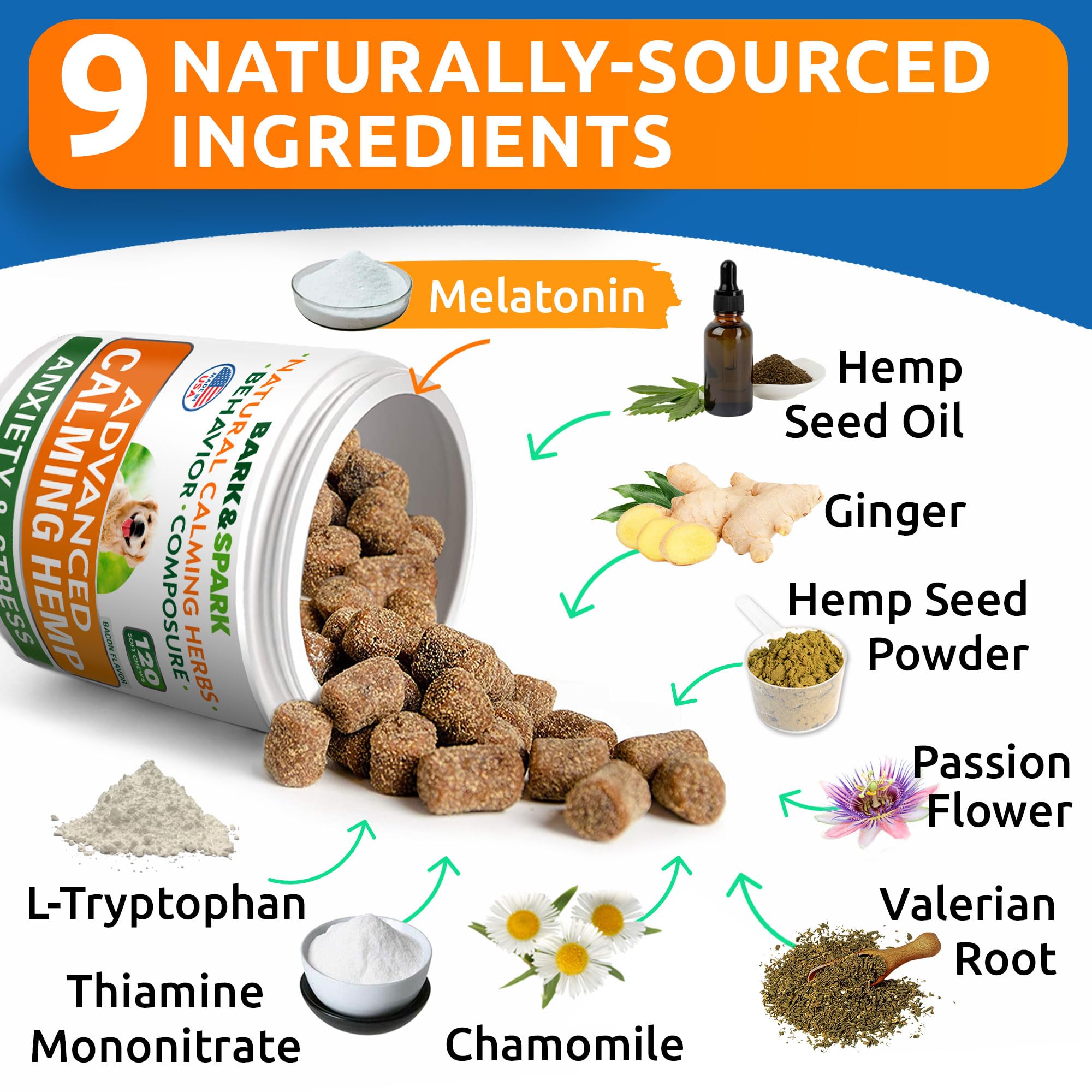 BARK&SPARK Advanced Calming Chews close-up texture appealing to picky eaters.