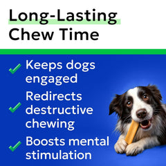 BARK&SPARK dog enjoying chew demonstrates long lasting flavor