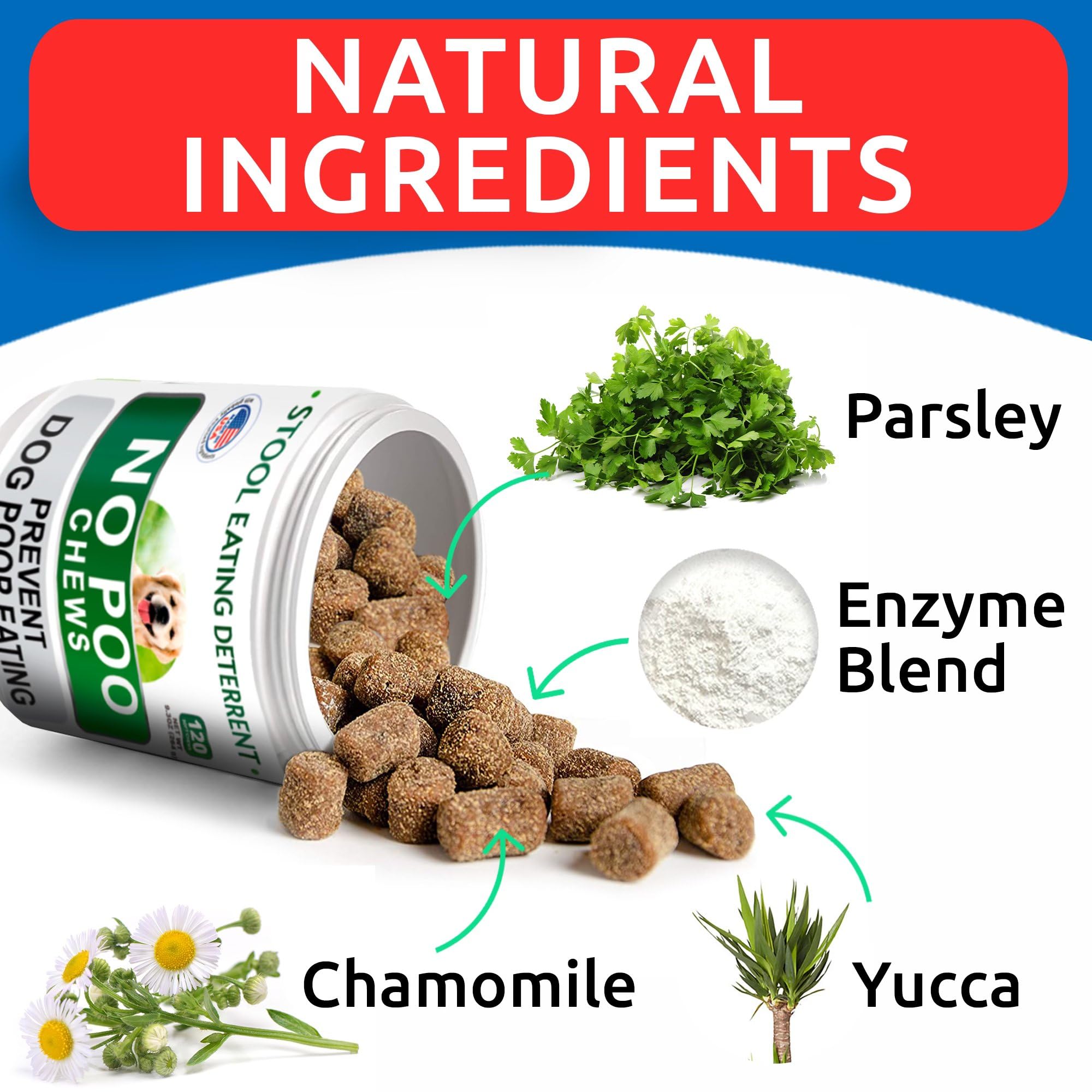 BARK&SPARK No Poo Treats enzyme-rich formula supports digestion.
