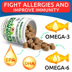BARK&SPARK omega-3 dog chews image highlighting easy feeding for picky eaters