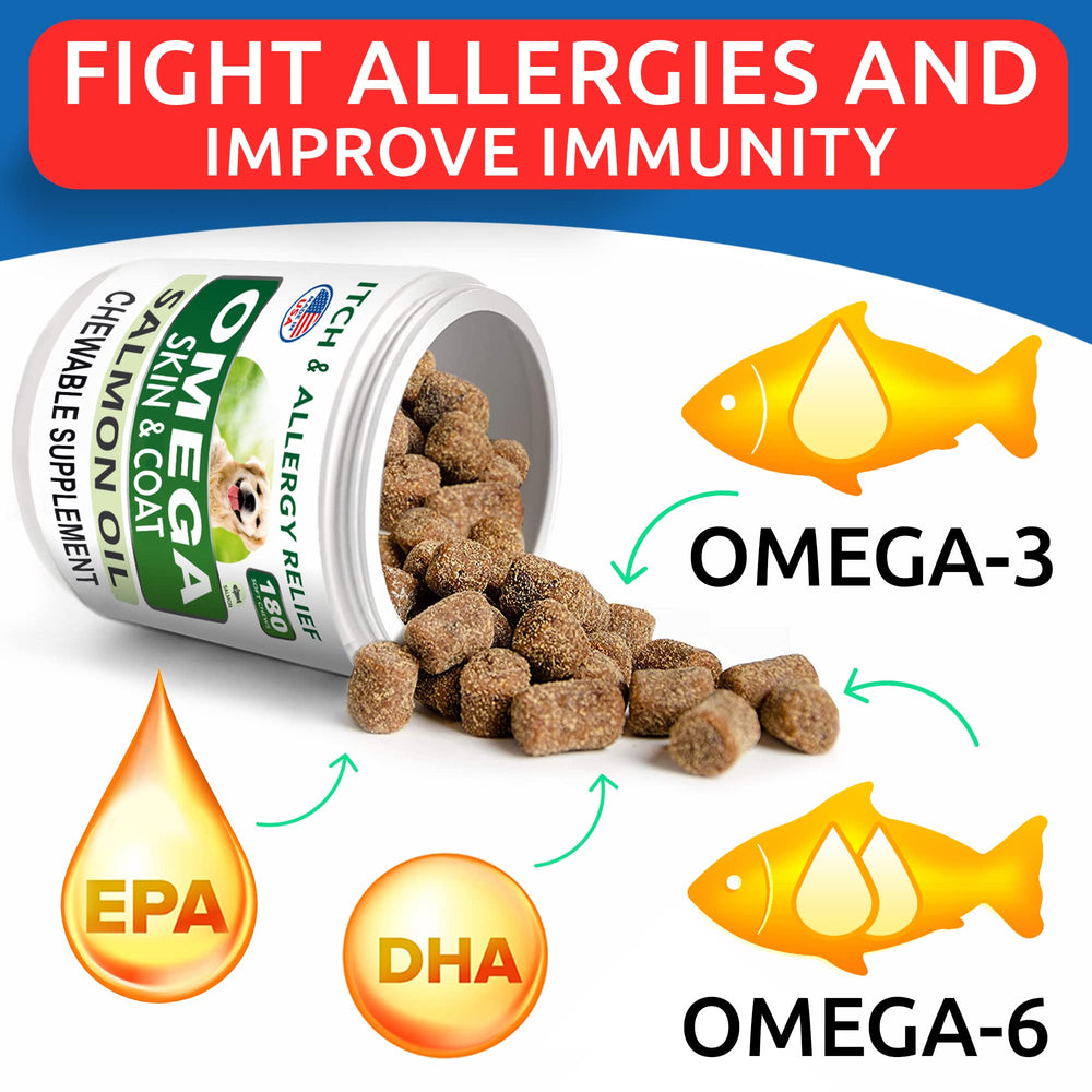 BARK&SPARK omega3 itch-relief dog bite shows calming skin support.
