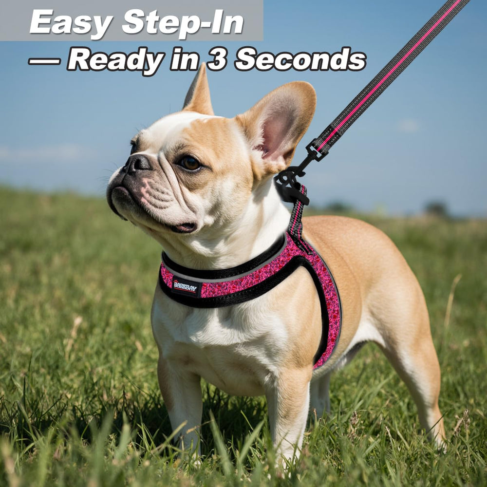 BARKBAY adjustable-strap harness XXS pink, ensures snug comfortable fit