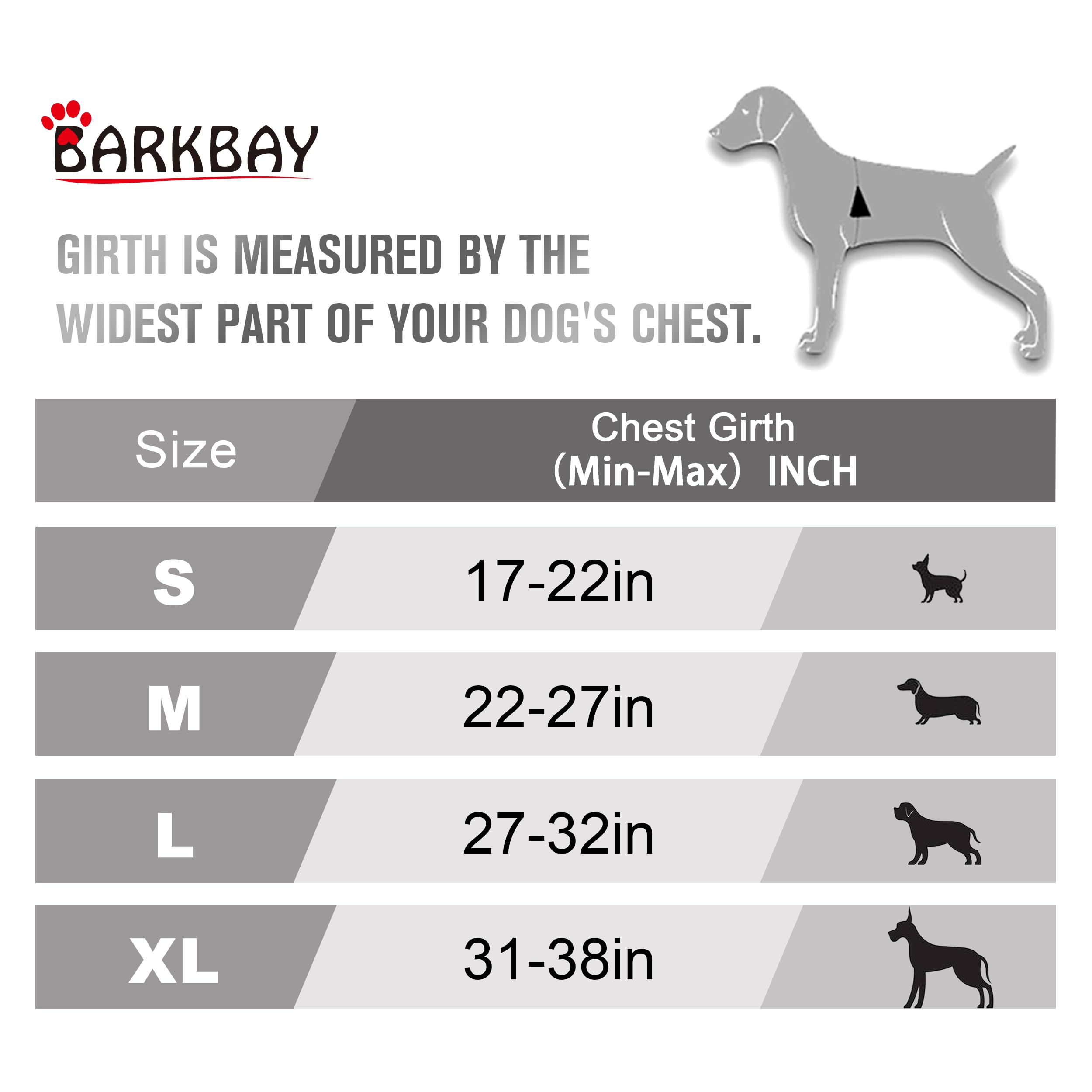 BARKBAY harness anti-chafe padding protects skin for comfy long wear