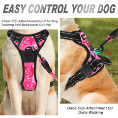 BARKBAY No Pull Harness back leash attachment point for versatile leash options