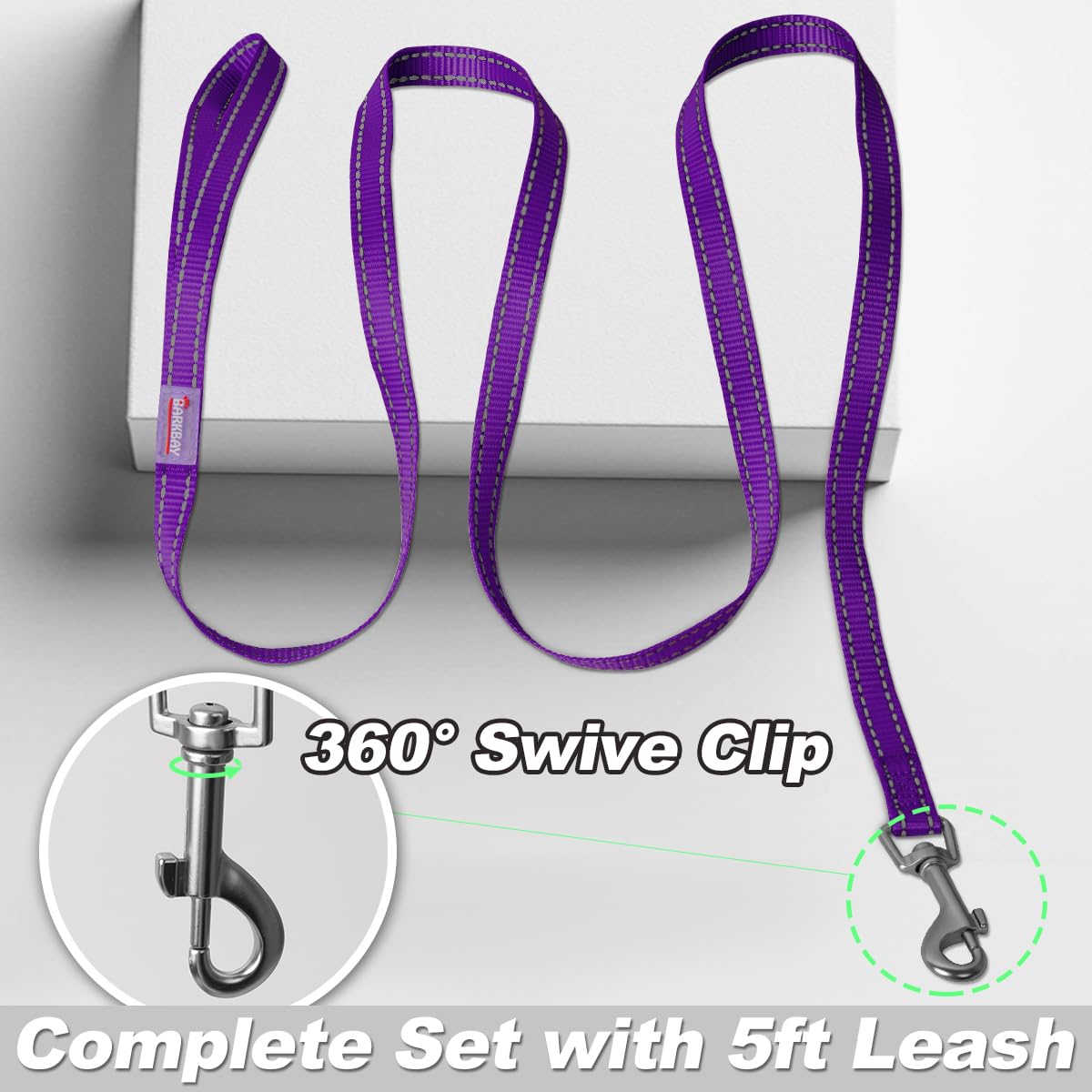BARKBAY triple-security design with hook-and-loop fastener secures a snug fit.