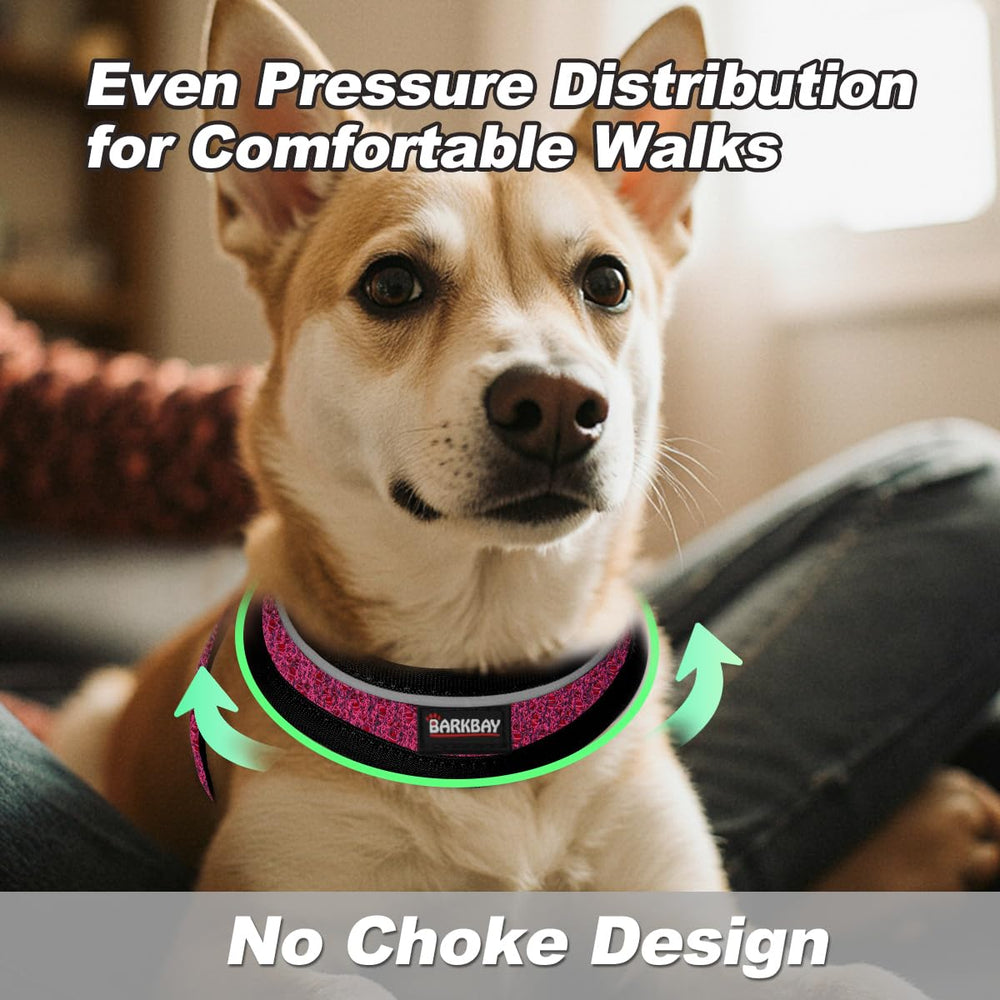 BARKBAY triple-security design harness pink, secure fit for active dogs