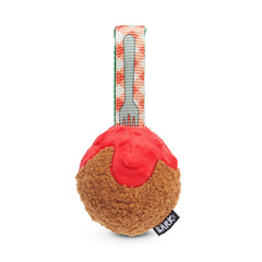 BarkBox BARK A Squeaky Meat-A-Ball toy front view promotes active play and enrichment