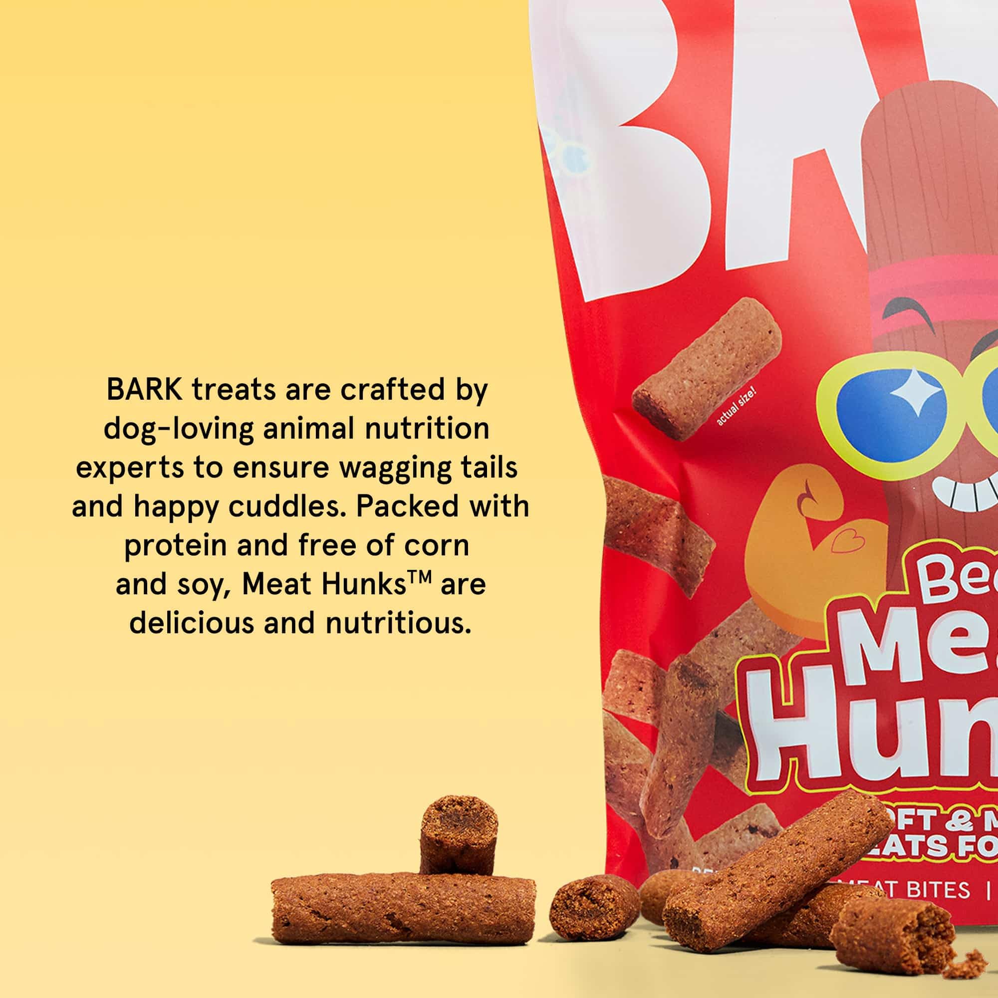 Beefy Meat Hunks de BarkBox: opción nutritiva para snacks saludables