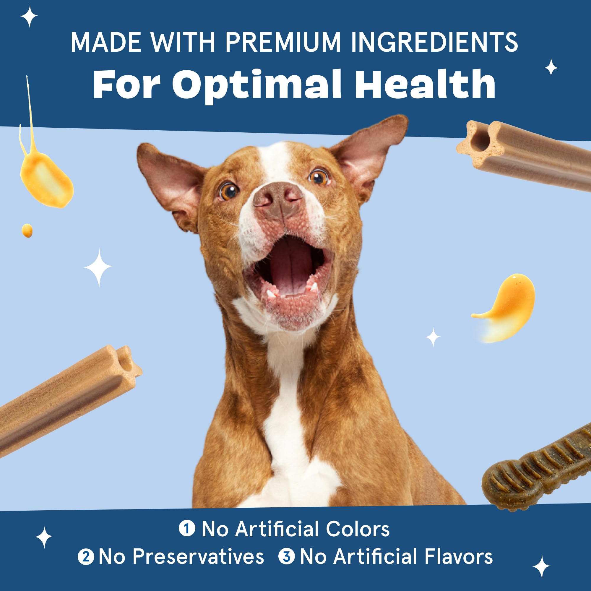 BarkBox Bright allergen-free formula chews suitable for sensitive dogs