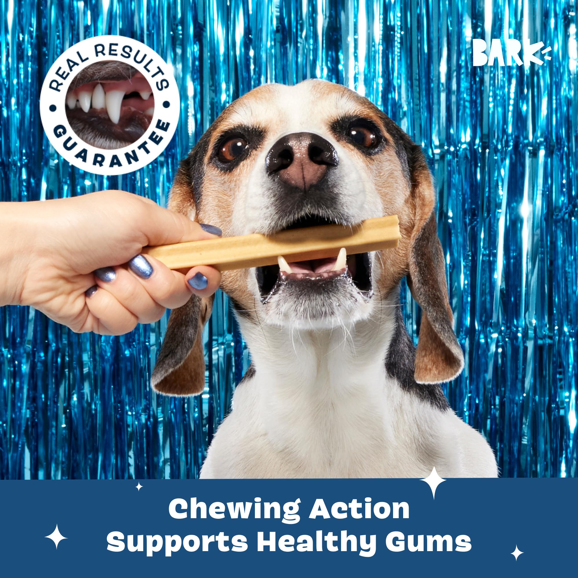 Barkbox Bright dental sticks feature real chicken flavor to entice daily chewing sessions.