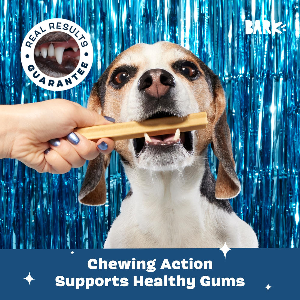 Barkbox Bright dental sticks feature real chicken flavor to entice daily chewing sessions.