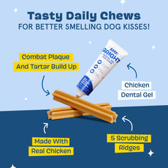 BarkBox Bright dental sticks closeup showing ridges for thorough cleaning