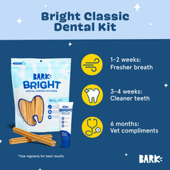 BarkBox Bright sticks for large dogs, showing grooved surfaces to massage gums during chew.