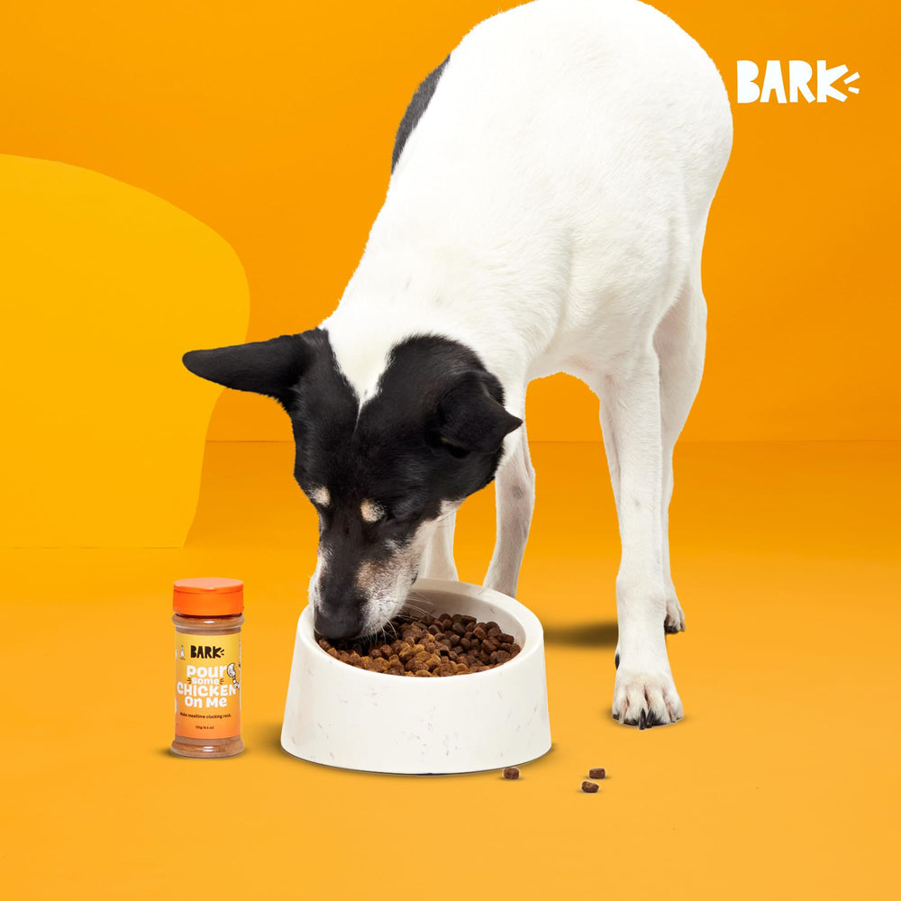 BarkBox Chicken Topper pairs with broth for extra flavor during meal prep.