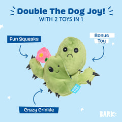 BarkBox Consuela the Cactus tear-apart feature encourages shredding safely