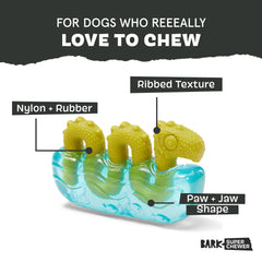 Dogness Monster con texturas y escamas para estimulación dental durante el juego