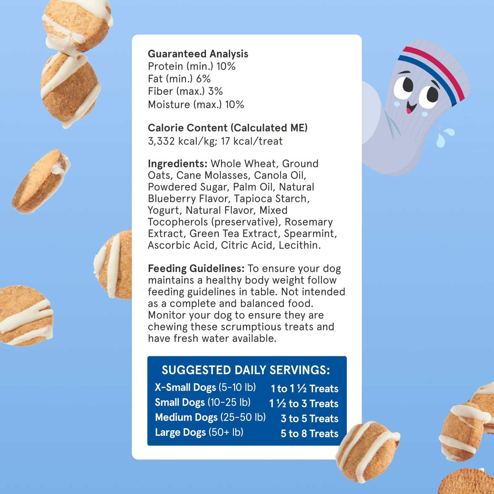 Barkbox Frosted Socks nutritious-grains: gentle crunch with tummy-friendly ingredients for everyday treats.