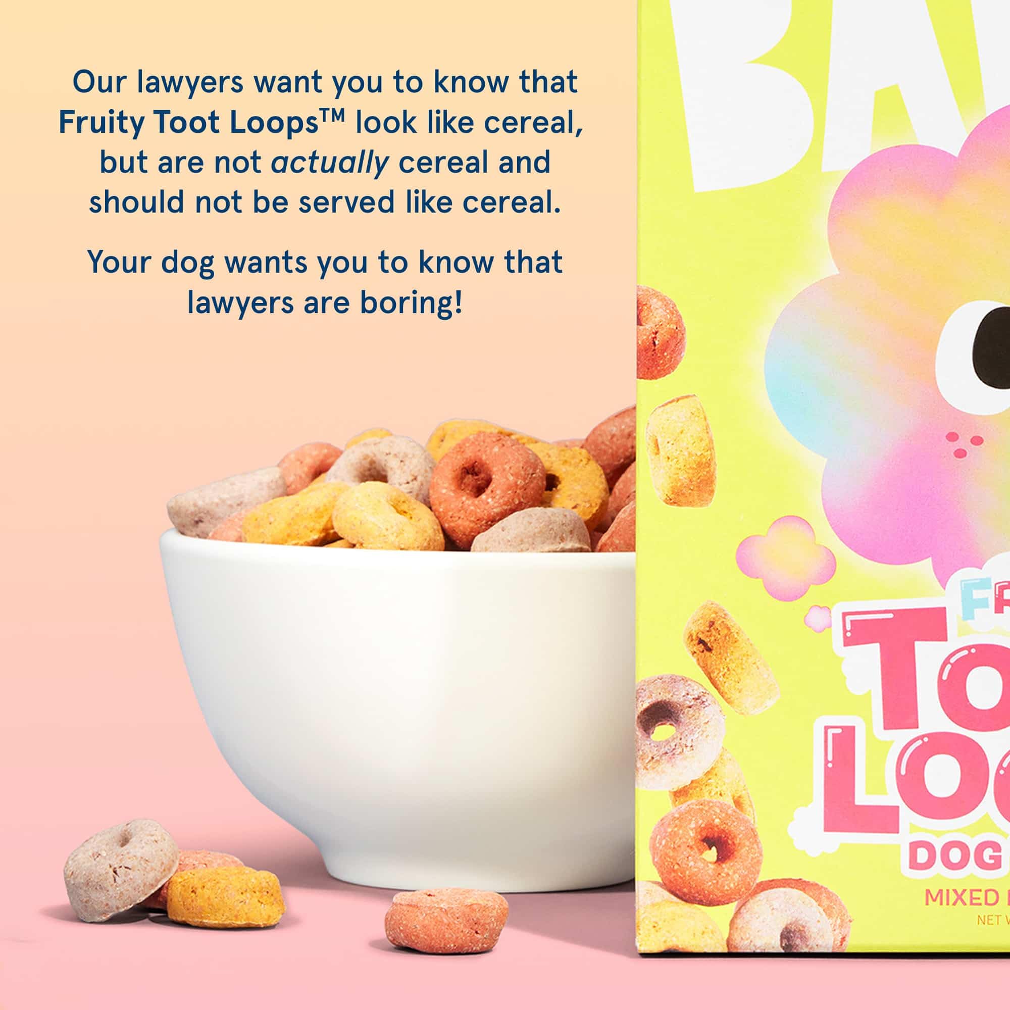 Barkbox Fruity Toot Loops: excelente para entrenamiento con recompensas.