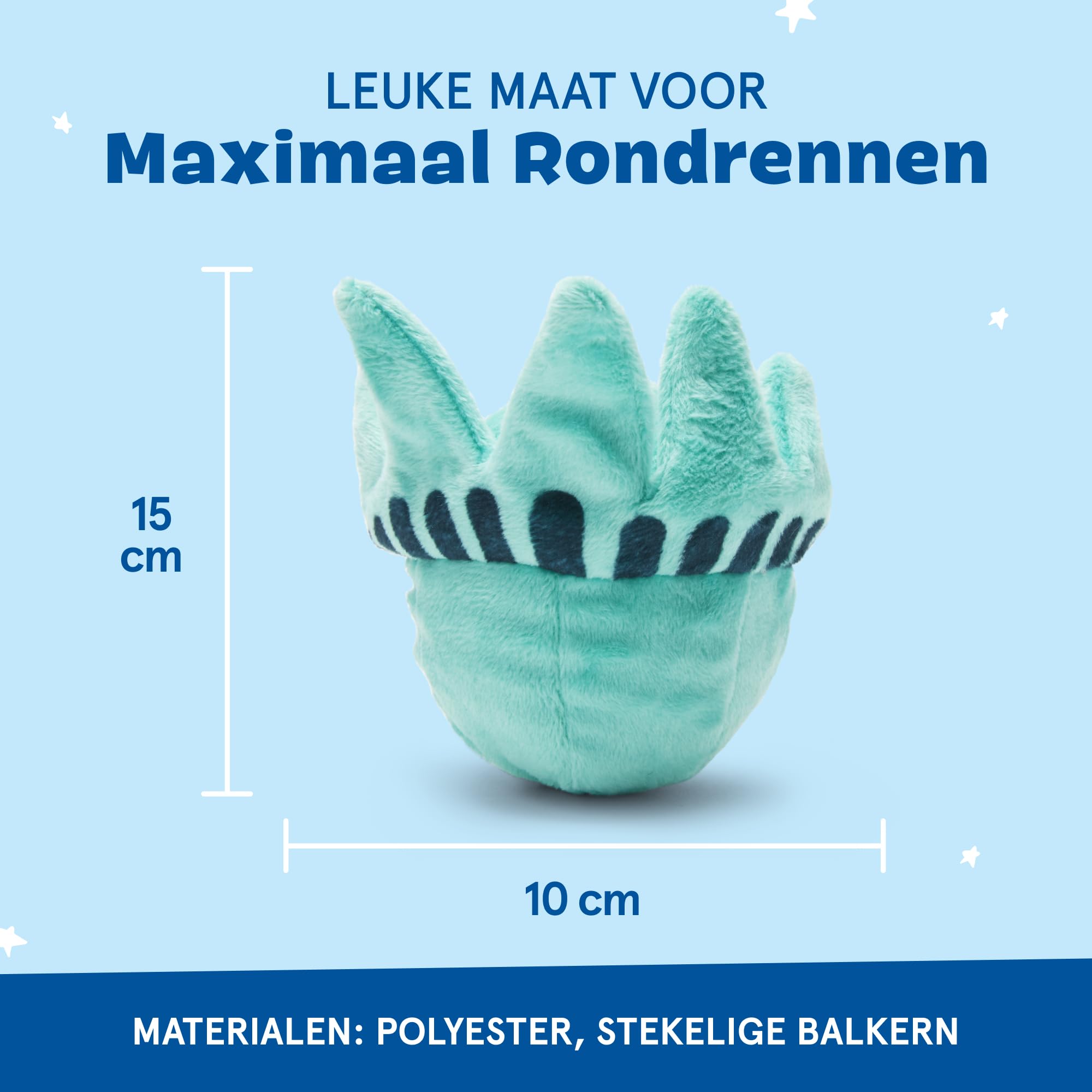 BarkBox Lady Liberty Ball plush close-up, non-toxic materials for safe chewing sessions.