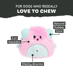 BarkBox Lover Beast rubber core delivers wacky bounce for active dogs