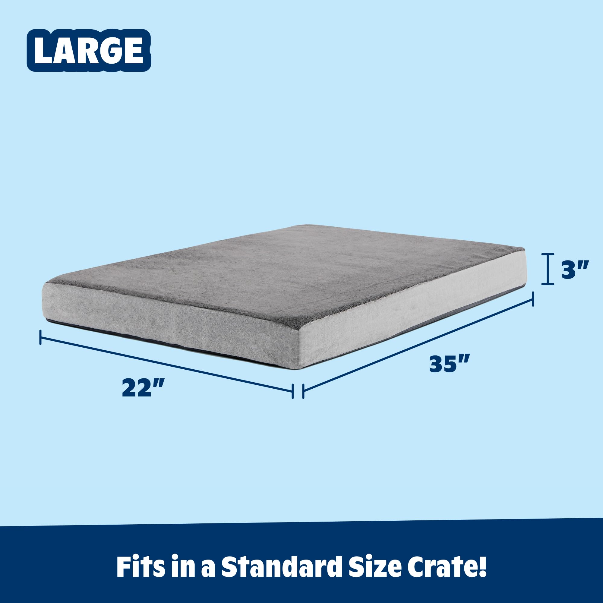 Barkbox orthopedic bed large-35x22x3 offers ample space for big dogs while maintaining support.