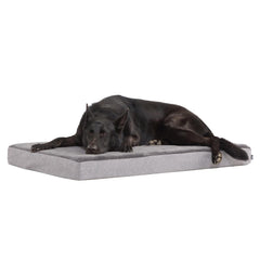 BarkBox orthopedic bed memory foam full view highlighting pressure-point relief for dogs
