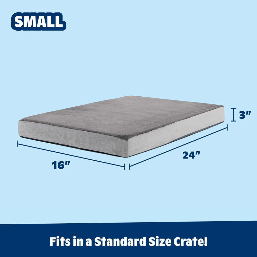 Barkbox orthopedic bed with water-resistant cover for easy cleaning.