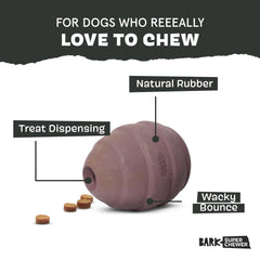 BarkBox Pine Cone treat-dispensing feature engages dogs during training sessions.