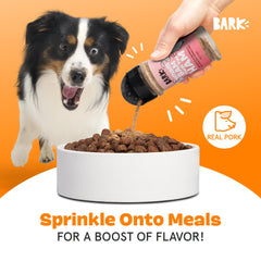 Barkbox Pork Topper Mixer ingredients pork-rosemary highlight a simple two-ingredient formula
