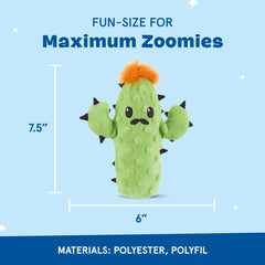 BarkBox Prickly Pete crinkle and spiky ball squeaker adds texture for sensory enrichment