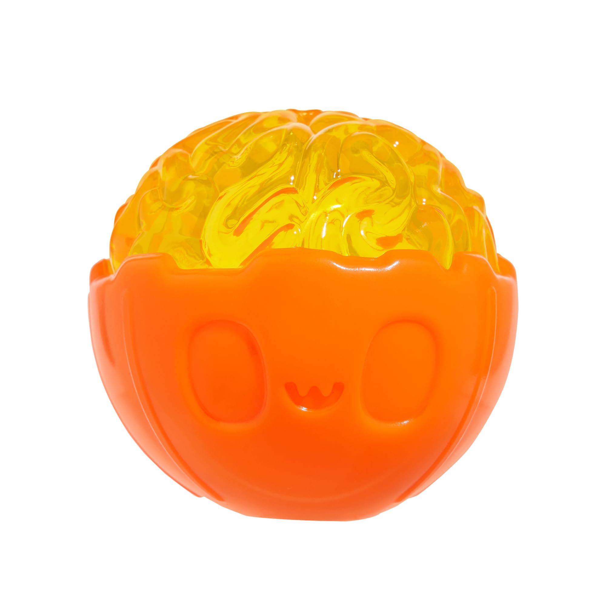 BarkBox Pumpkin Prodigy close-up texture highlighting durable rubber for heavy chewers.