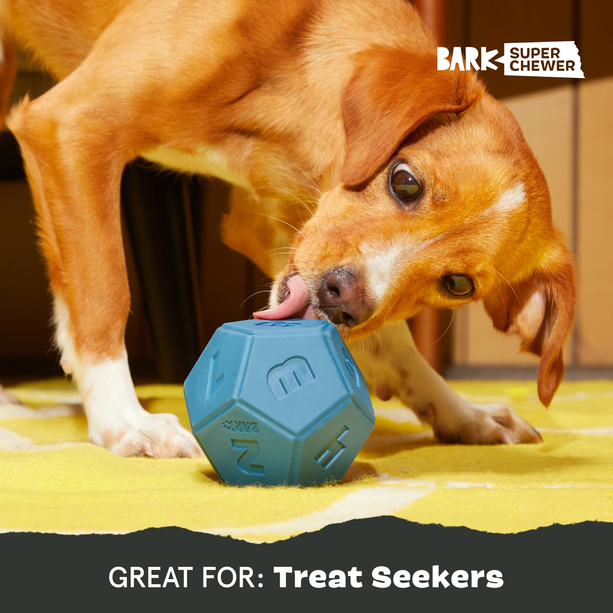 BarkBox Roll and Play Die, designed for aggressive chewers and rough play