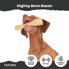 BarkBox Super Chewer nylon toy small textured-2 demonstrates long-lasting resilience for tough chewers