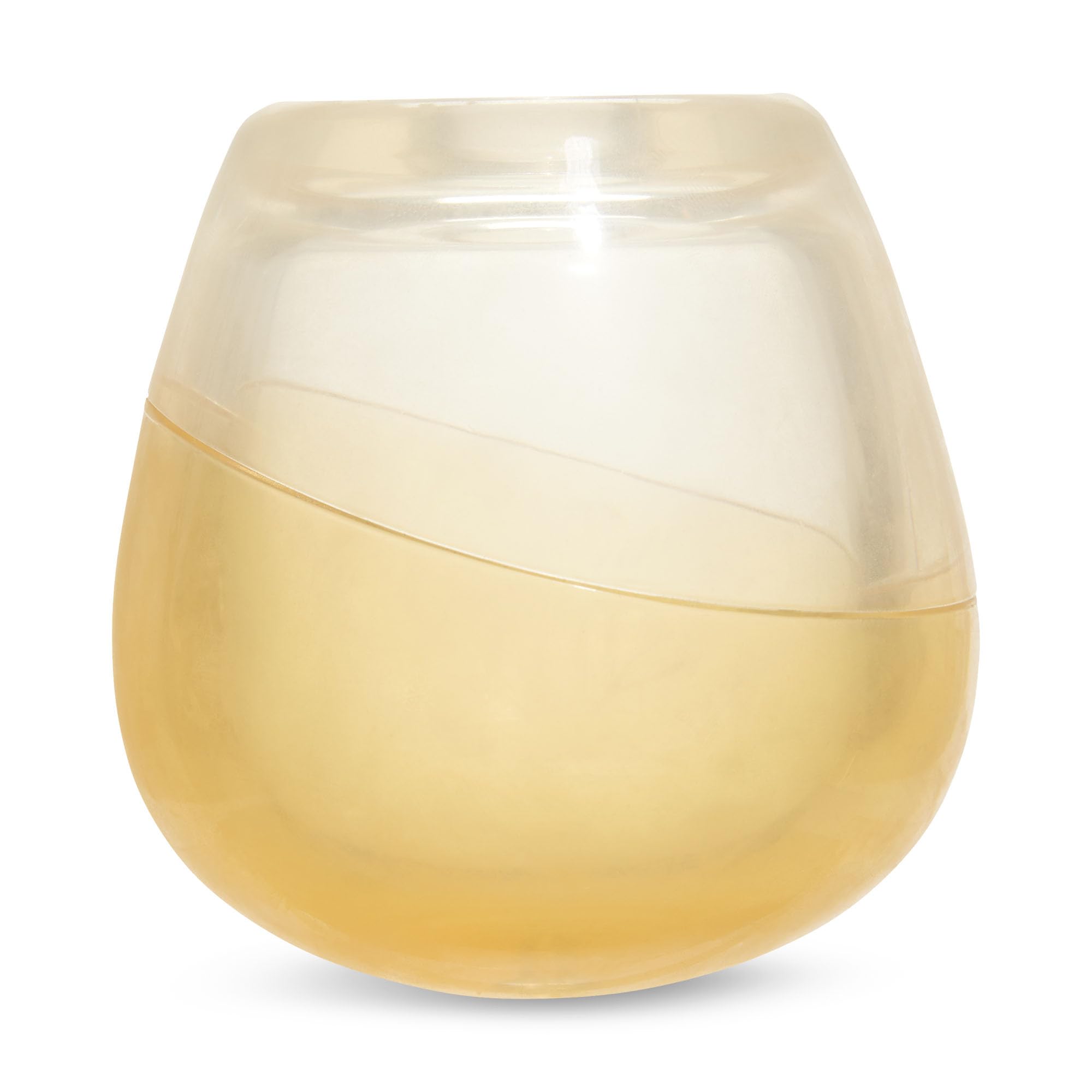 BarkBox Tipsy Rosé rubber wine dog toy with wobble for interactive play and treats.