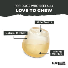 BarkBox Tipsy Rosé treat-dispensing pocket encourages sniff-and-search during snack time.