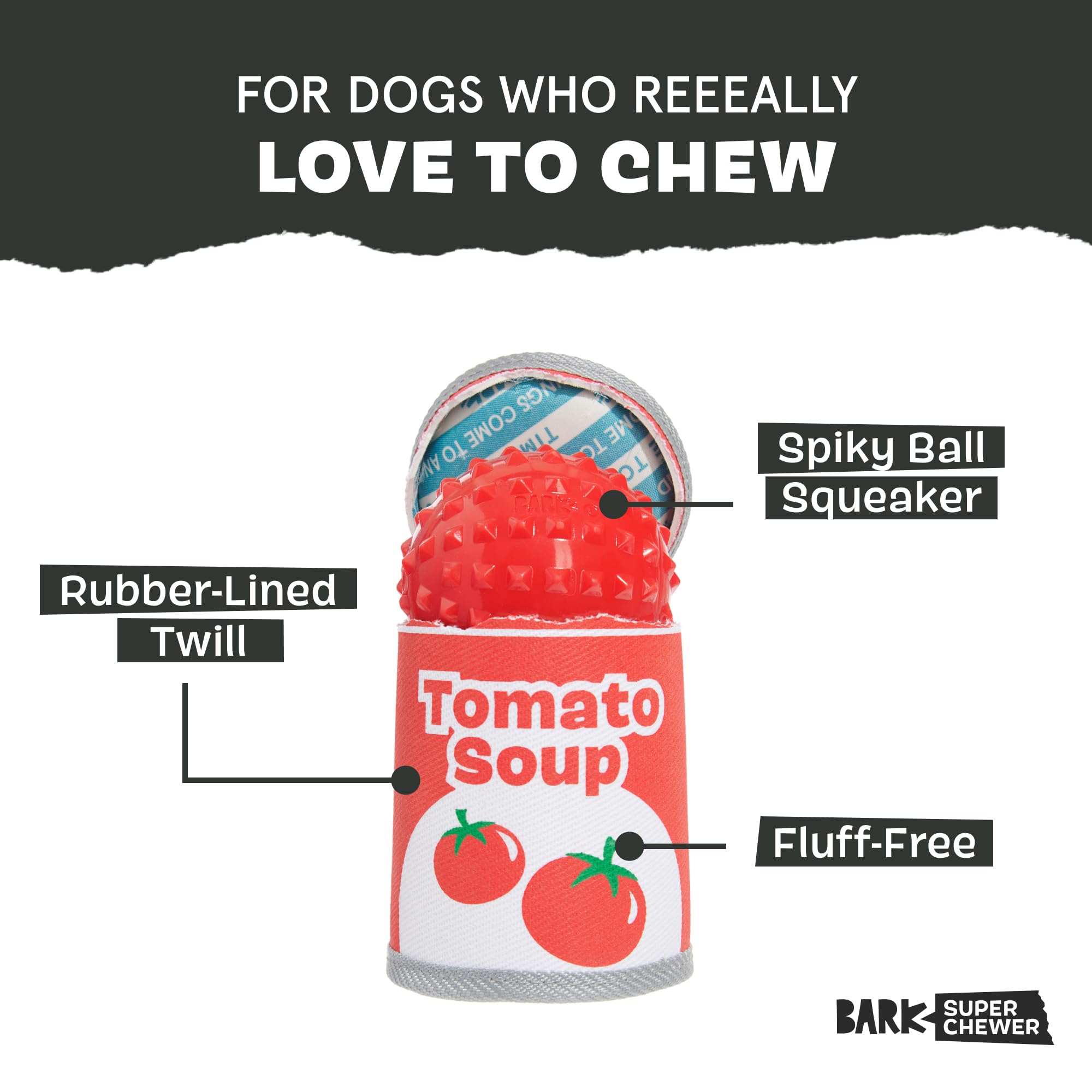 BarkBox Tomutto Soup hidden toy inside offers continued play and surprises