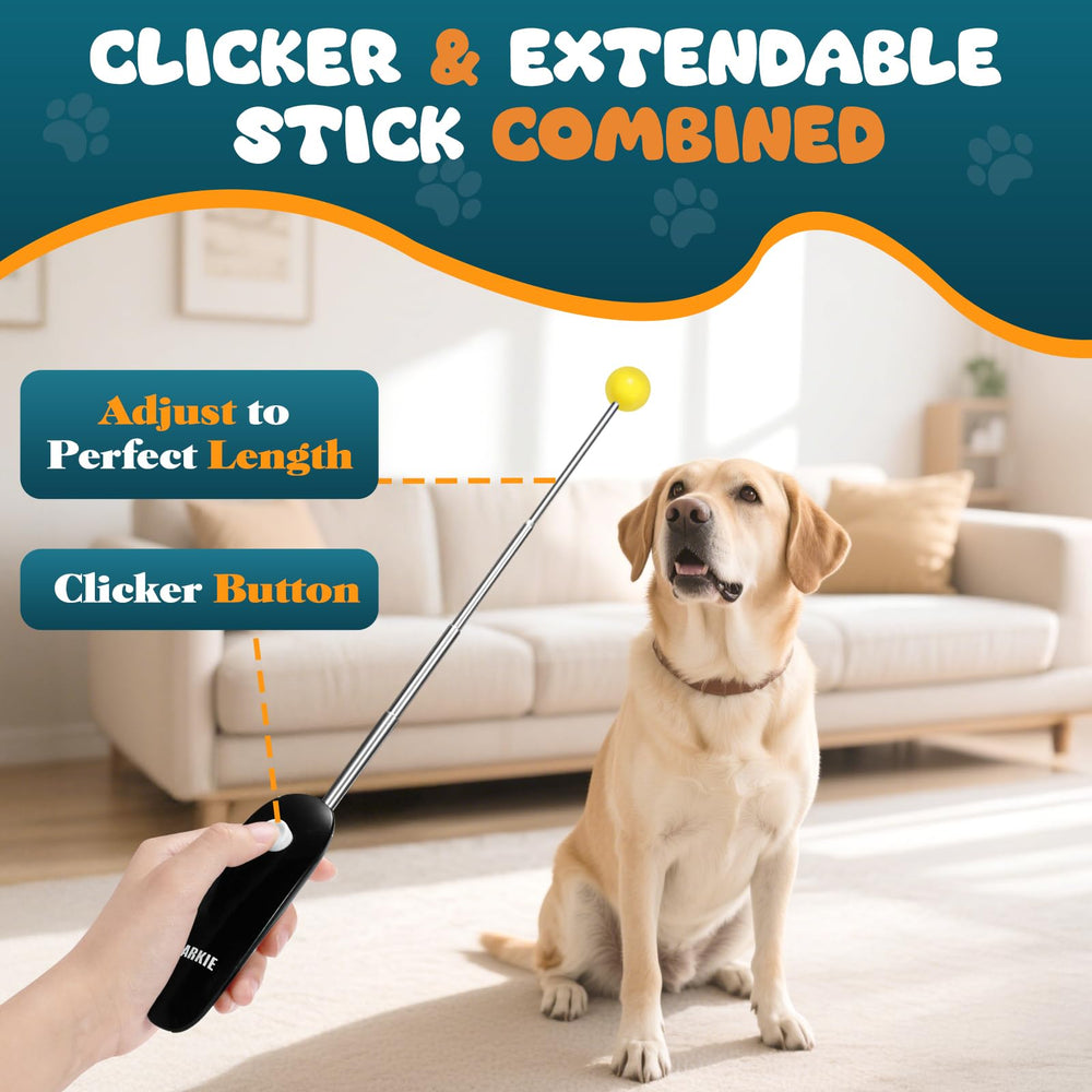 BARKIE retractable stick retracted for compact training tool