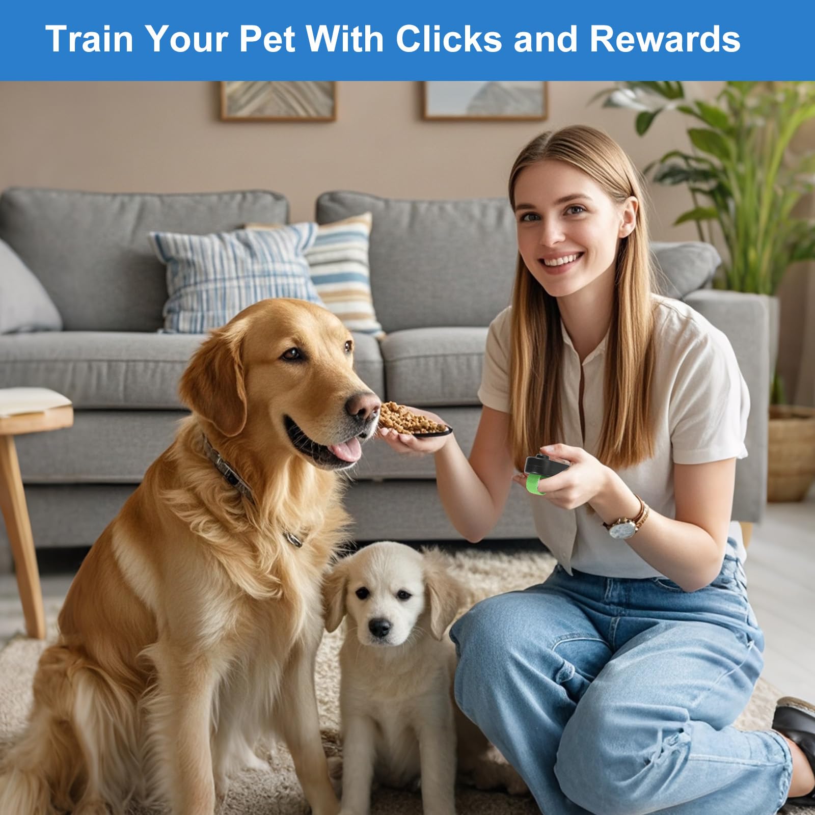 BARKIE dog-walking accessory clicker supports on-the-go cues