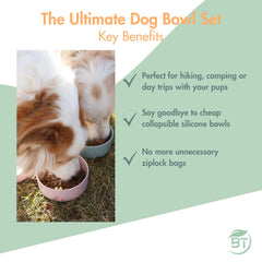 Barkin' Trails Travel Dog Bowls BPA-free plastic for safe travel.