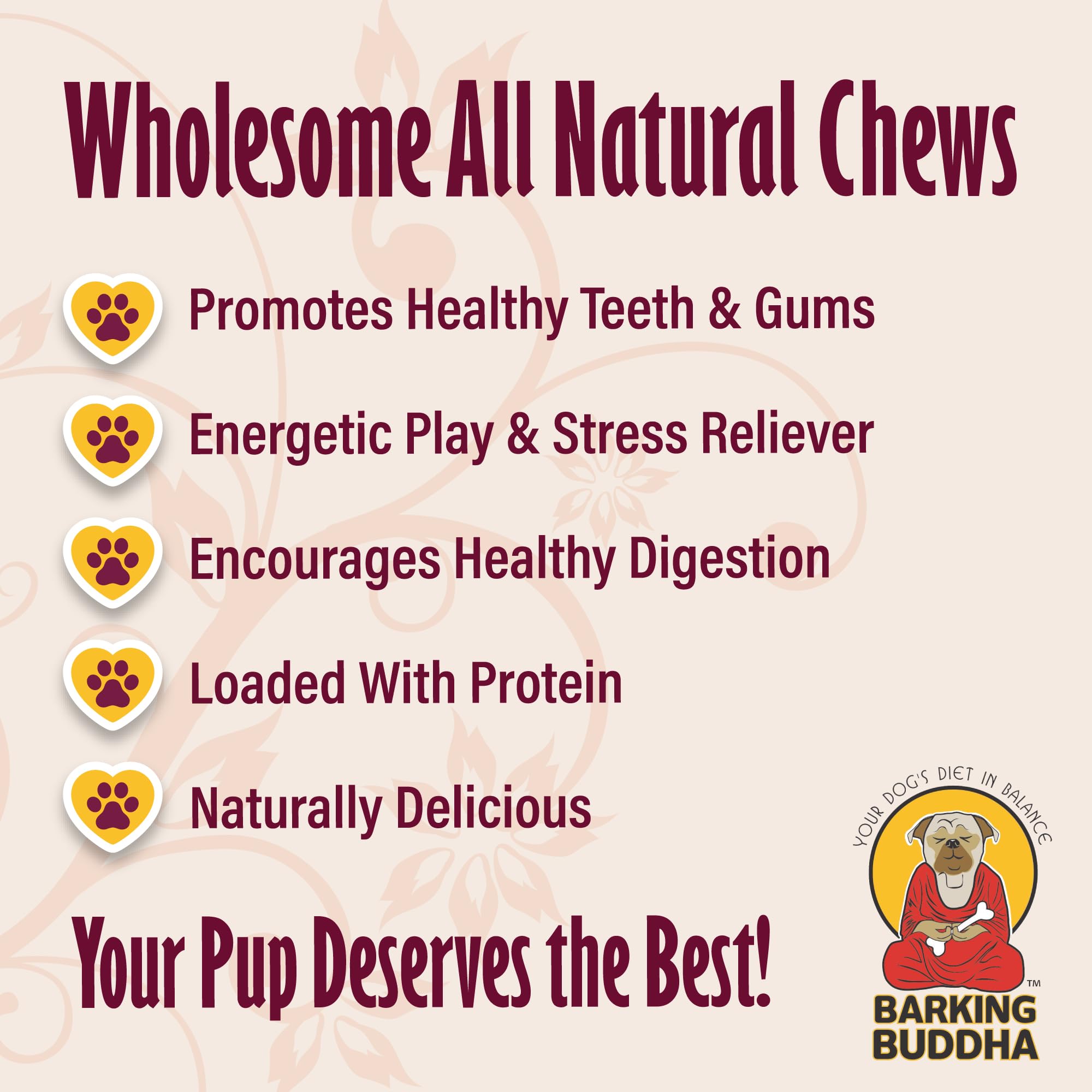 Barking Buddha Beef Cheek Chips provide high-protein, digestible alternative to rawhide.