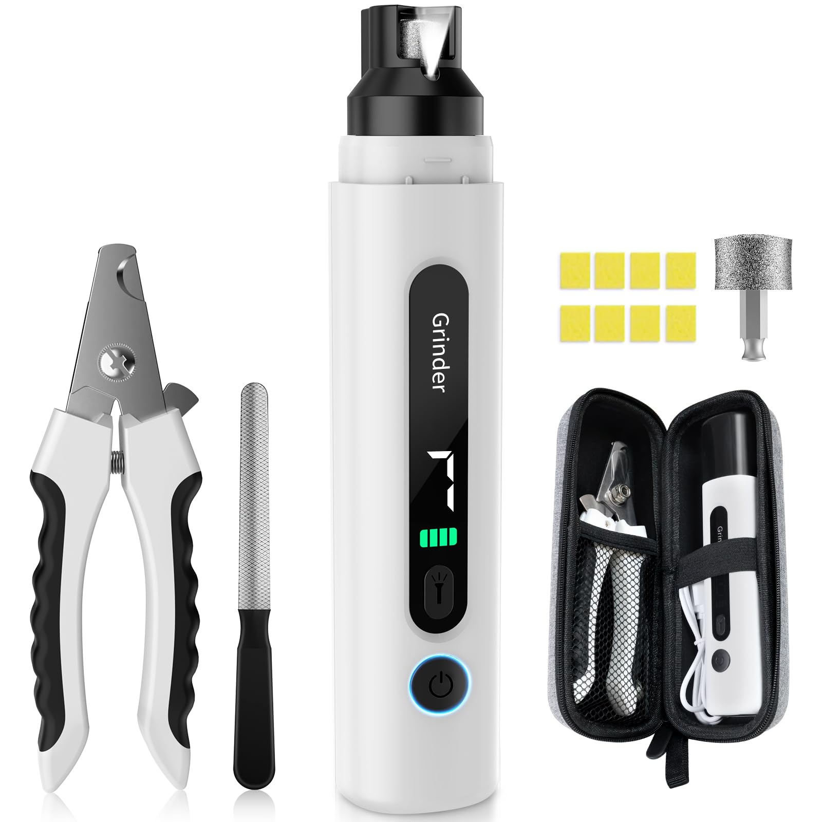 Barkitty dog nail grinder front view for easy at-home grooming