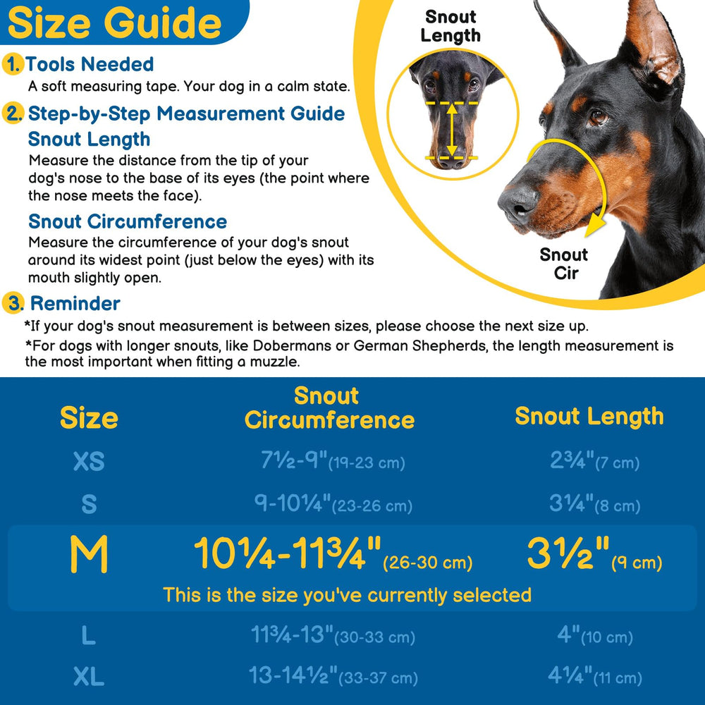 BARKLESS Basket Muzzle Medium prevents scavenging while allowing panting and drinking.