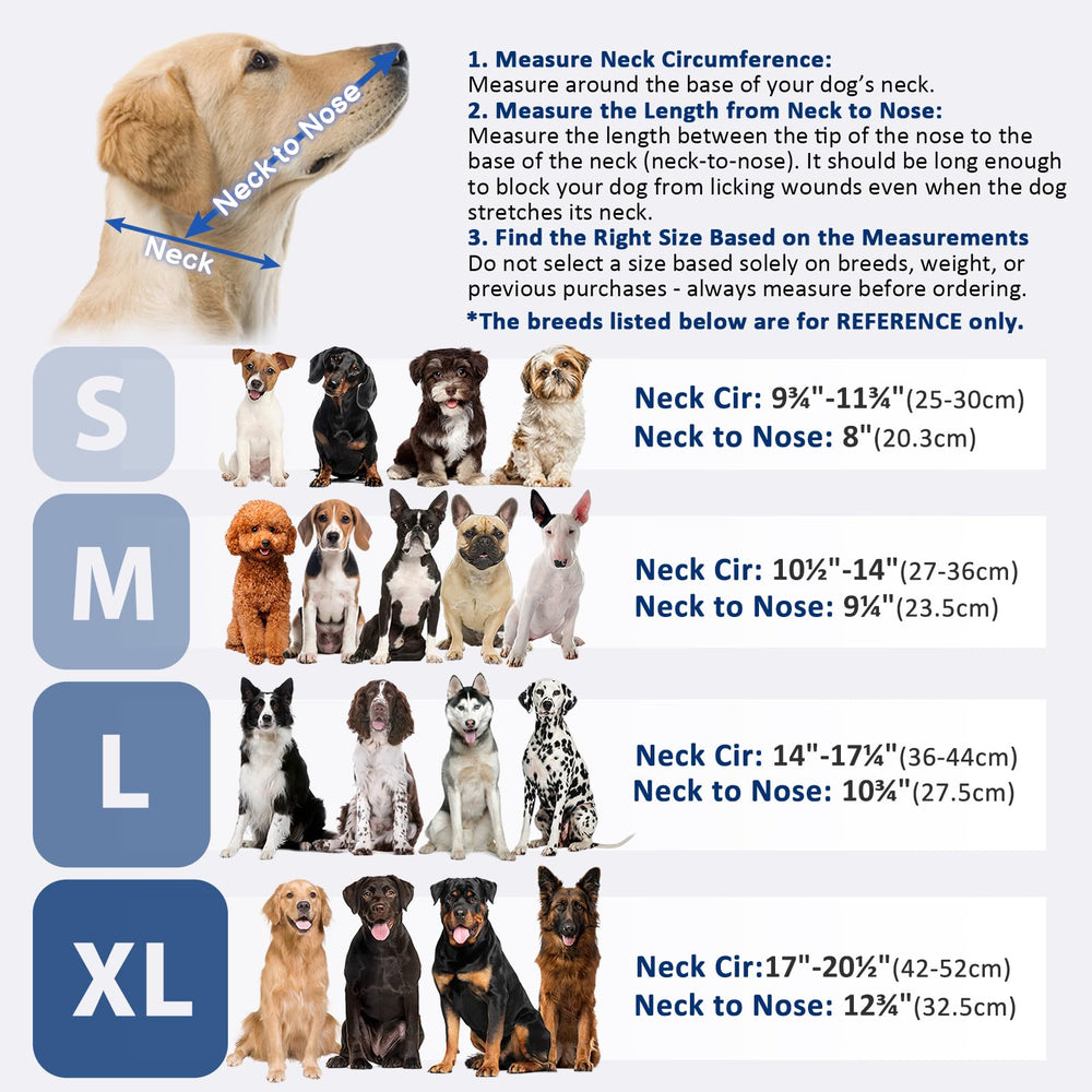 BARKLESS dog cone blue for in-home recovery and comfort
