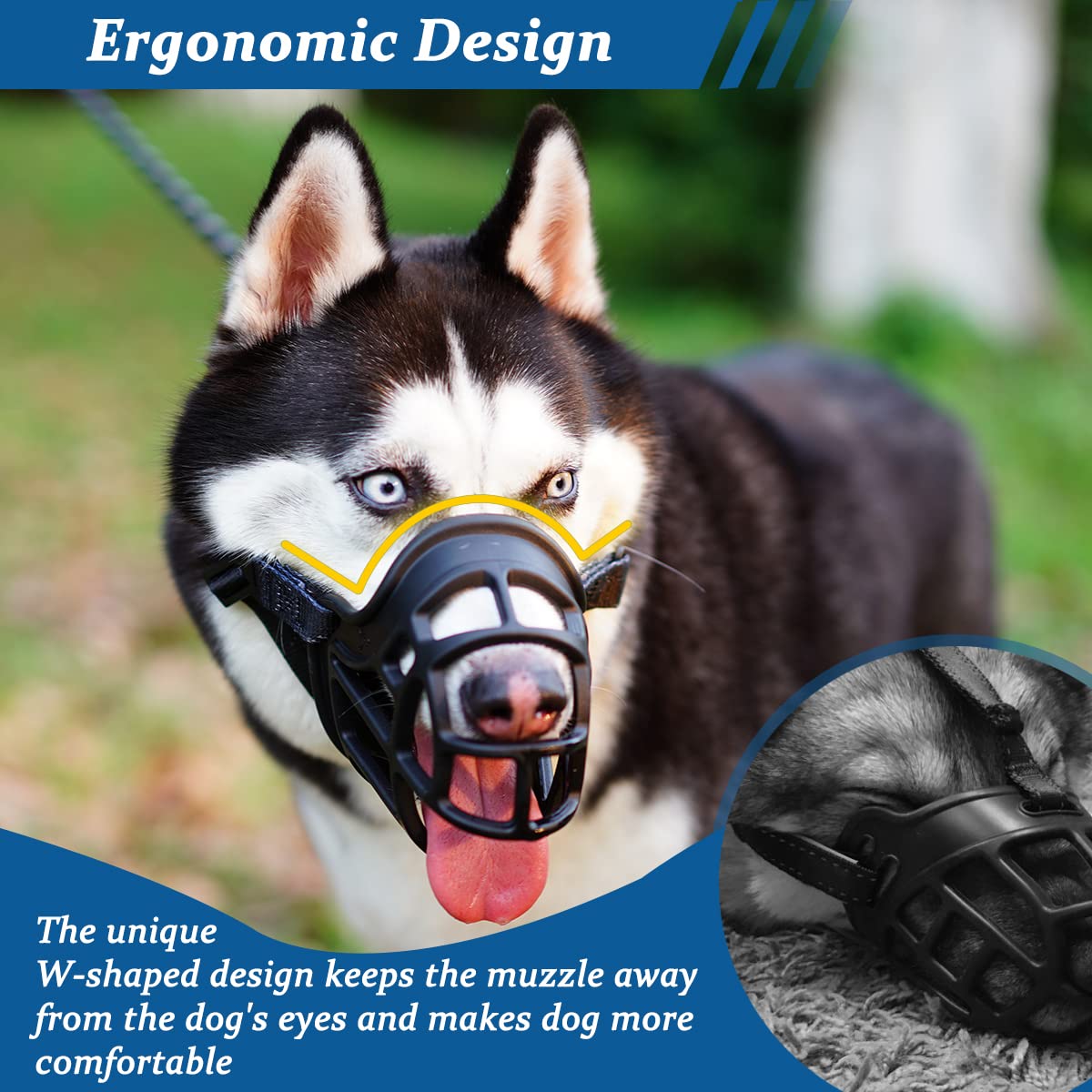 BARKLESS desensitizing training guidance for muzzle acceptance.